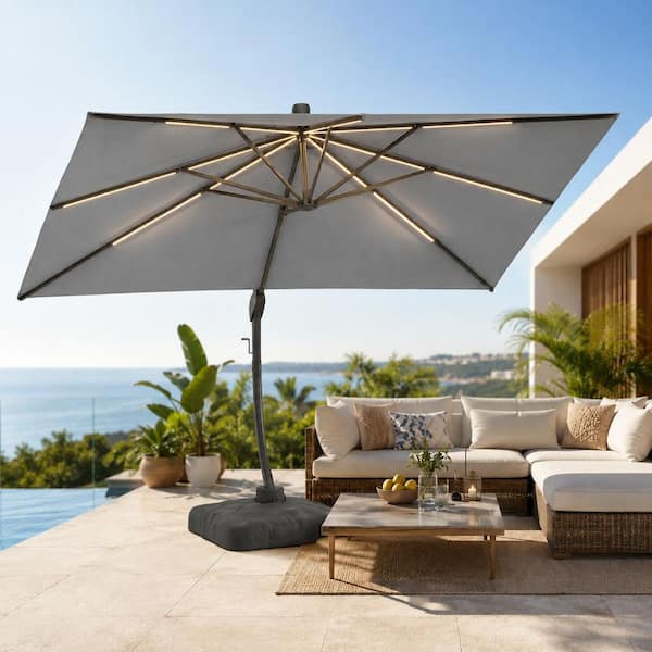 3 sided patio umbrella Fiberglass 3-Tier Patio Umbrella main image 1