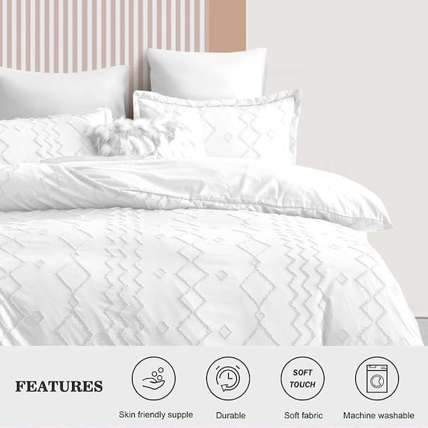  BED SCRUNCHIE Magic Fit Bed Sheets - White, King  100% Cotton,  All Natural 4-Piece Sheets & Pillowcases Set Sheet Holder Straps : Home &  Kitchen