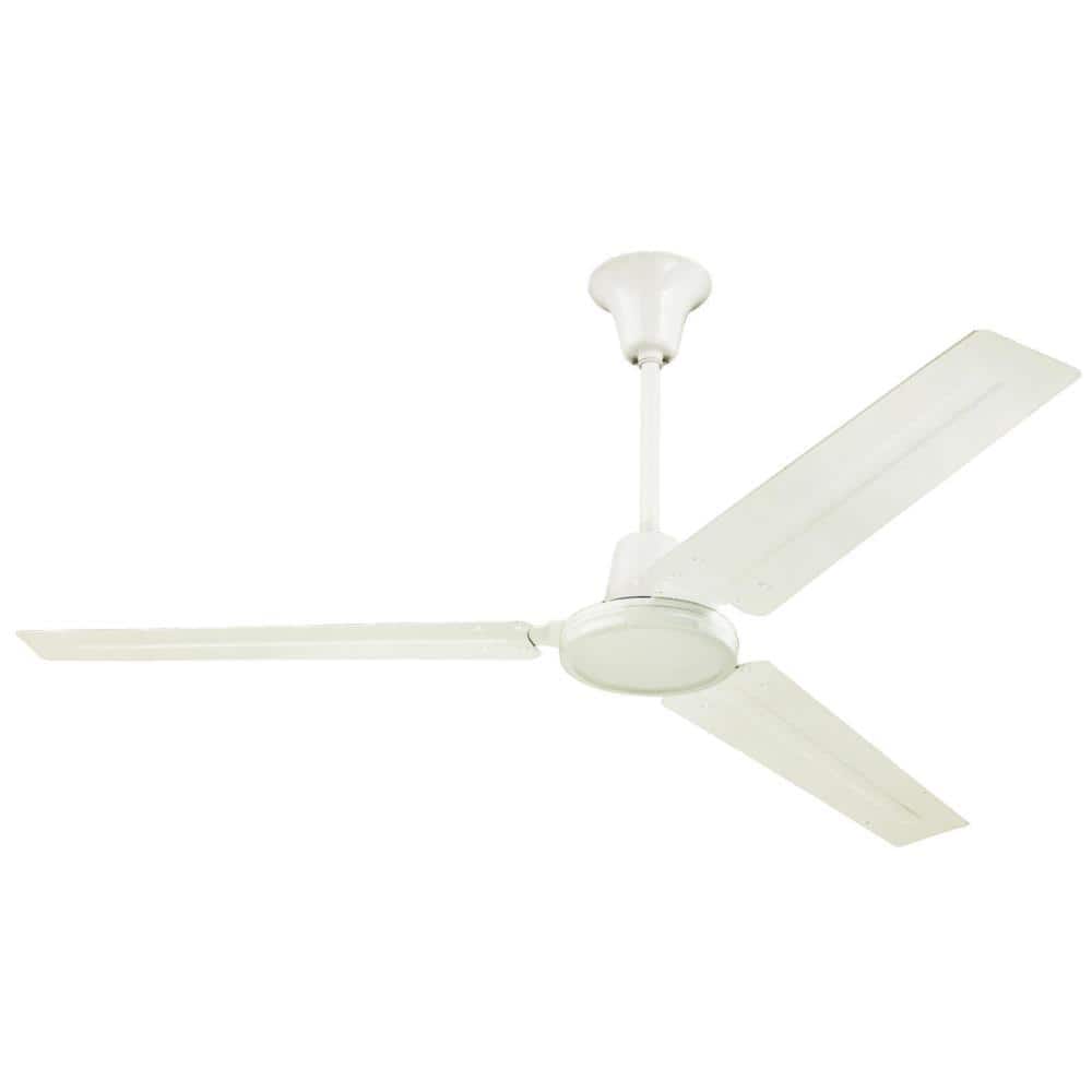 Industrial 56" White  3 Steel Blades  White Finish (1)