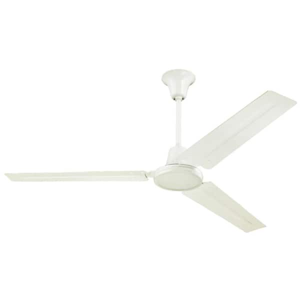 Westinghouse Jax Industrial-Style 56 in. White Ceiling Fan with Wall Control, J-hook