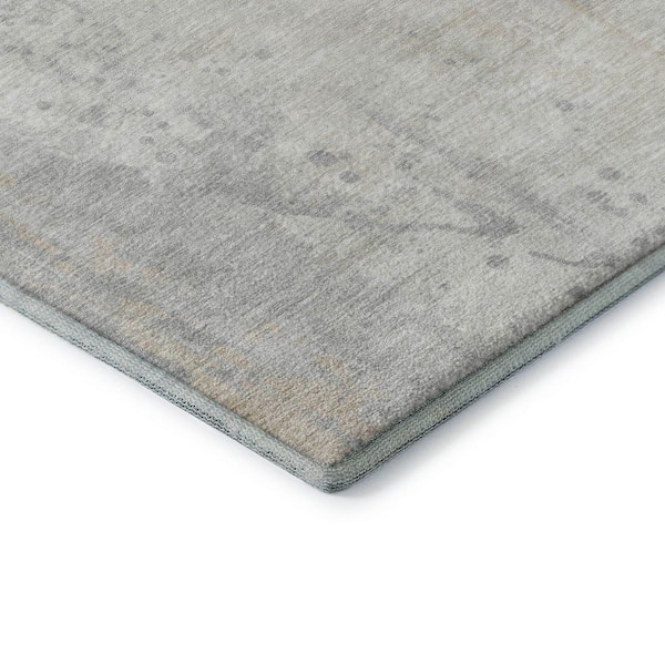 Mayfield Premium Machine Washable Abstract AMF1840 Ivory 2 ft. 3 in. x 7 ft. 6 in. Runner Rug