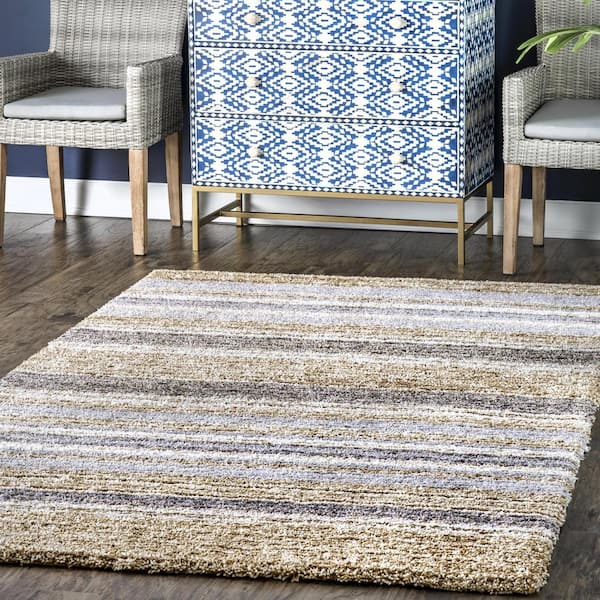 Drey Ombre Shag Denim 4 ft. x 6 ft. Area Rug