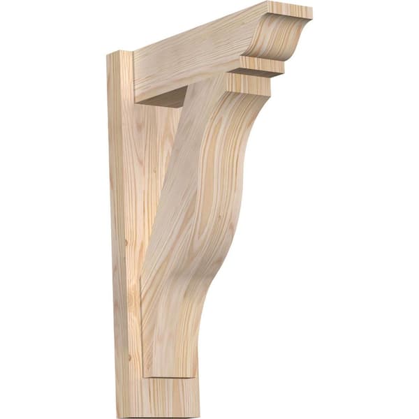 Ekena Millwork 6 in. x 24 in. x 16 in. Douglas Fir Fuston Traditional Smooth Outlooker