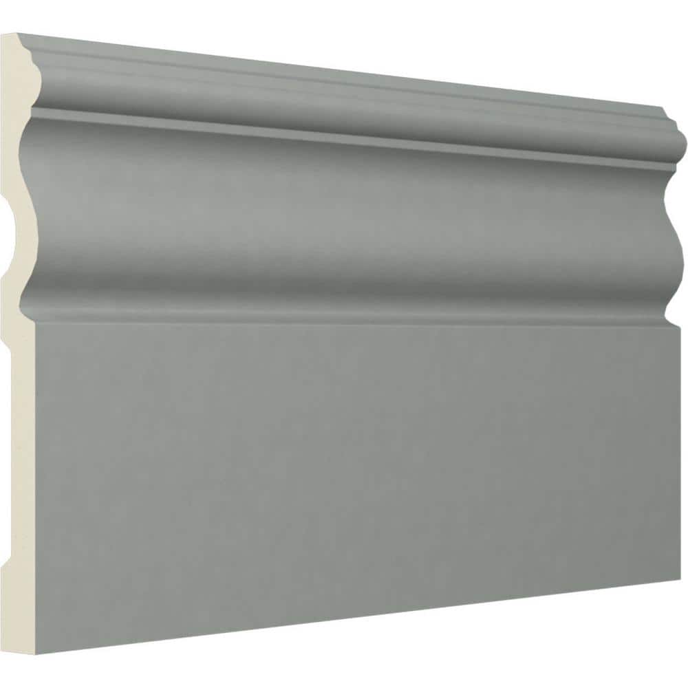 Gray Polyurethane Traditional Baseboard Moulding 94.5"