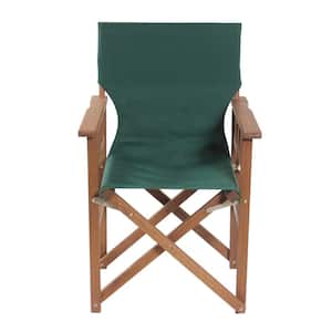 Green Fabric Seat Outdoor Safe Folding Campaign Chair