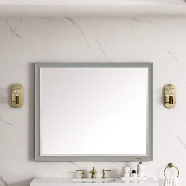 Glenbrook 48.0 in. W x 40.0 in. H Rectangular Framed Wall Mount Bathroom Vanity Mirror in Urban Gray