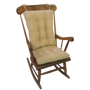 Gripper Polar Chenille Sand Jumbo Rocking Chair Cushion Set