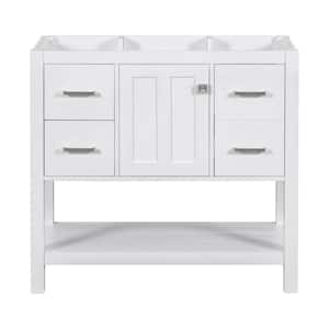 36 in. W x 18 in. D x 33 in. H Freestanding Bath Vanity Cabinet without Top in White