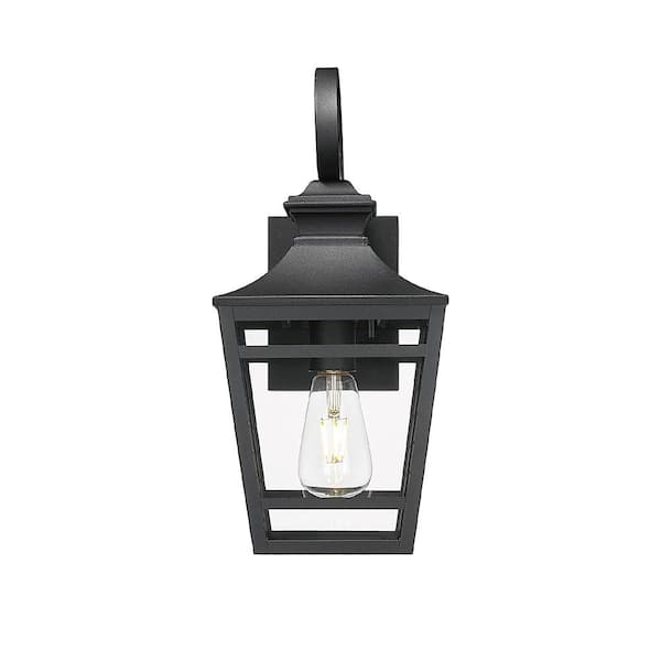Ahfiwaso 1-Light Black Aluminum Outdoor Weather Resistant E26 Bulb Compatible Post Light Lamp with No Bulb Included (2-Pack)