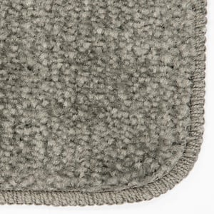 Softy Collection Washable Non-Slip Rubberback Solid 9 in. x 31 in. Indoor Stair Treads, Set of 14, Gray