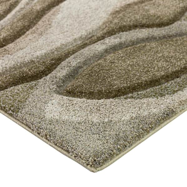 Carmona 9 ft. 10 in. x 13 ft. 2 in. Green Abstract Rug