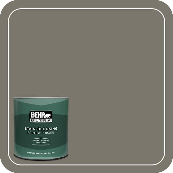 BEHR ULTRA 1 qt. #ECC-46-2 Eagle Ridge Extra Durable Semi-Gloss Enamel Interior Paint & Primer