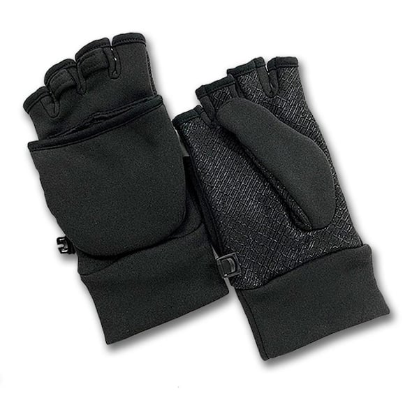 HANDS ON Ladies Multi-Purpose Anti-Slip Grip Fingerless Flip-Top Mittens