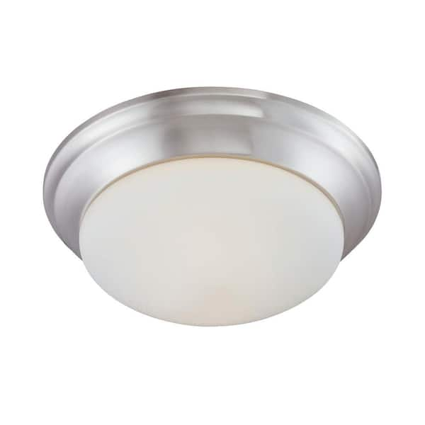 Thomas Lighting 2-Light Brushed Nickel Ceiling Flush Mount