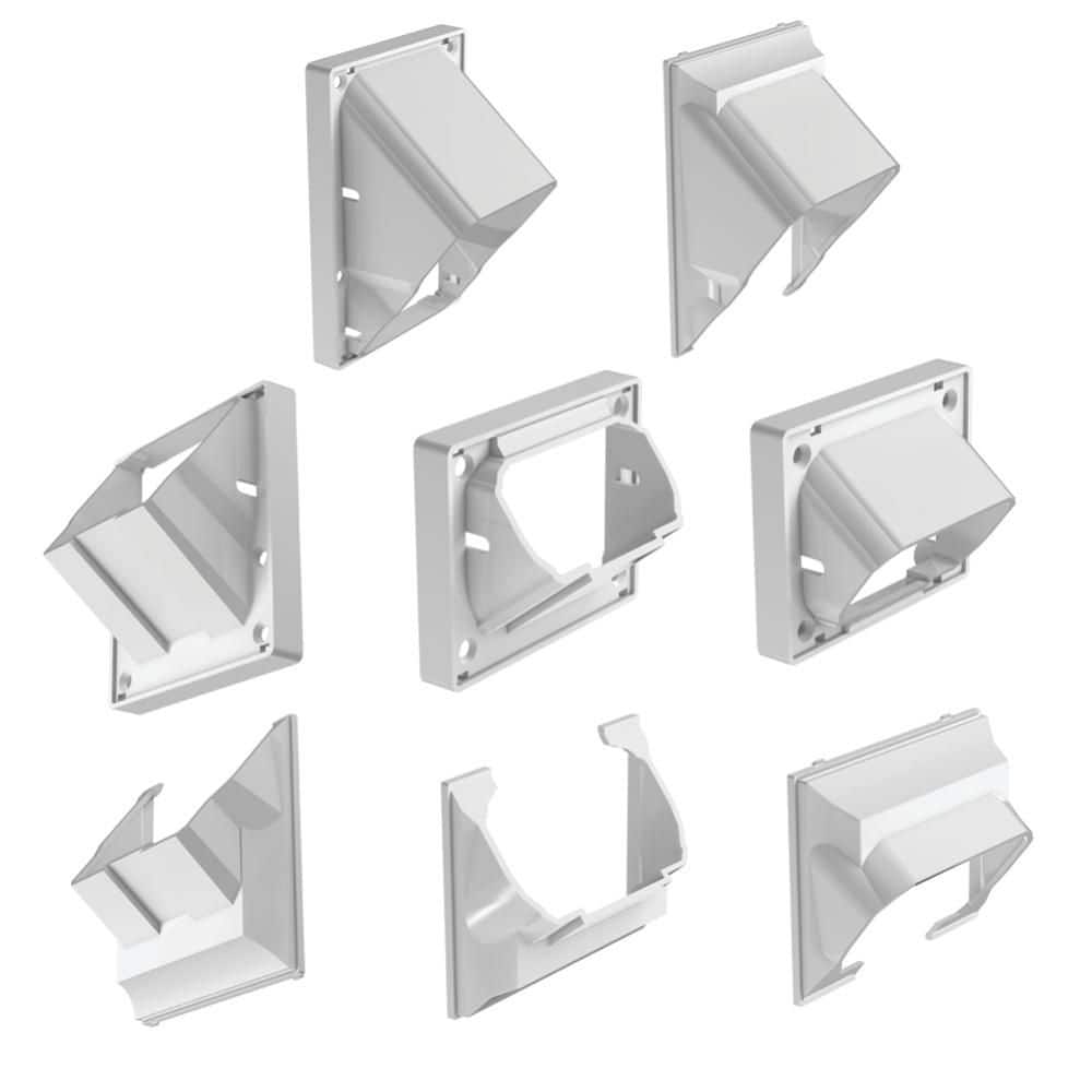 5.75 in. x 3.75 in. White Stair Bracket Kit for Composite Deck Railing with White Square Composite Balusters (4-pack) price history on PriceWatchPro