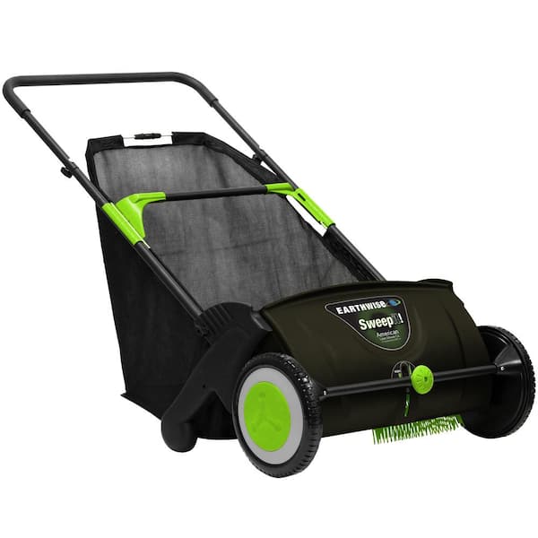 Earthwise 21 in. Sweep-It Push Lawn Sweeper with 2.61 Bushel Collection Bag