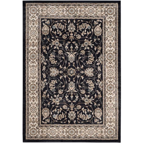 SAFAVIEH Lyndhurst Anthracite/Cream 5 ft. x 8 ft. Border Area Rug
