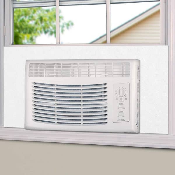 White Heat Resistant Foam Energy Saving Window AC Insulating Panel, AC Cover, All Season Draft Block, Cuttable Seal