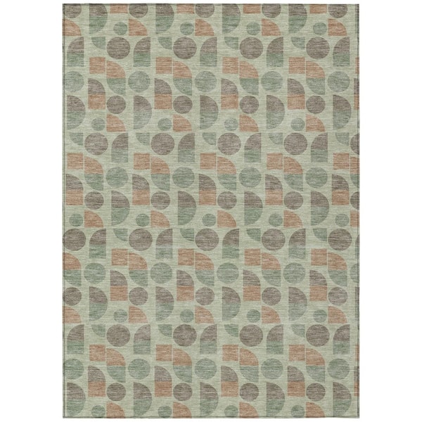Chantille Machine Washable Indoor/Outdoor Abstract ACN2921 Celery 3 ft. x 5 ft. Area Rug
