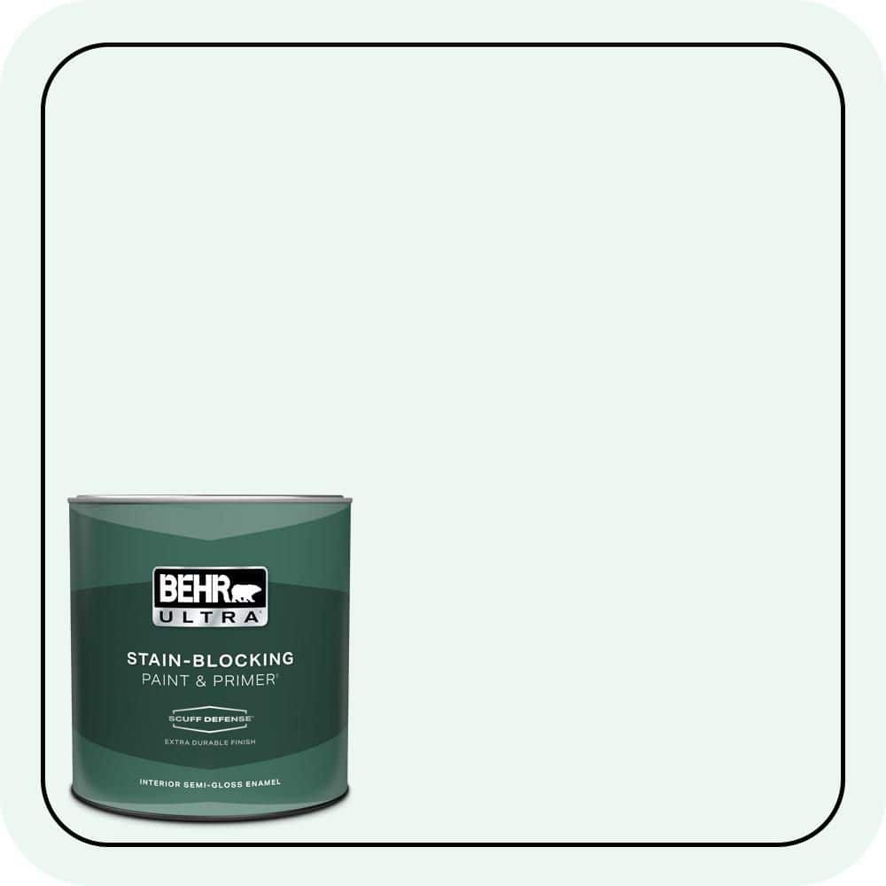 1 qt. #PPL-15 Icy Wind Extra Durable Semi-Gloss Enamel Interior Paint & Primer price history on PriceWatchPro
