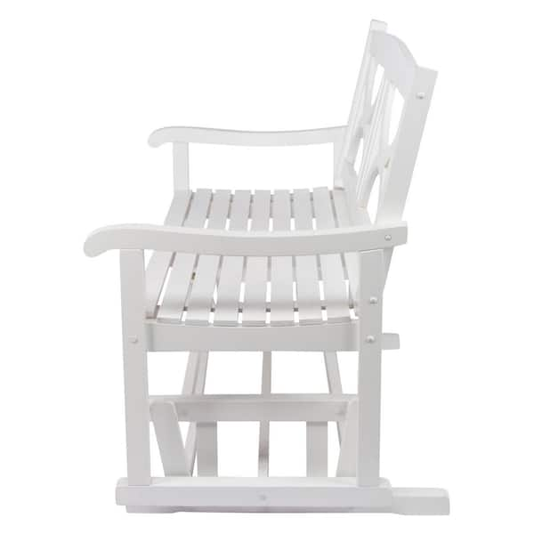 white outdoor glider chair