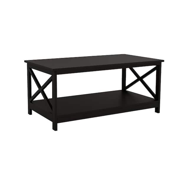 XUJMK 40 in. W x 22 in. D x 18 in. H Black Linen Cabinet, Coffee Table Oxford End Table for Dinning Room