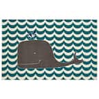 Oh Whale Blue 5 ft. x 8 ft. Whimsical Area Rug