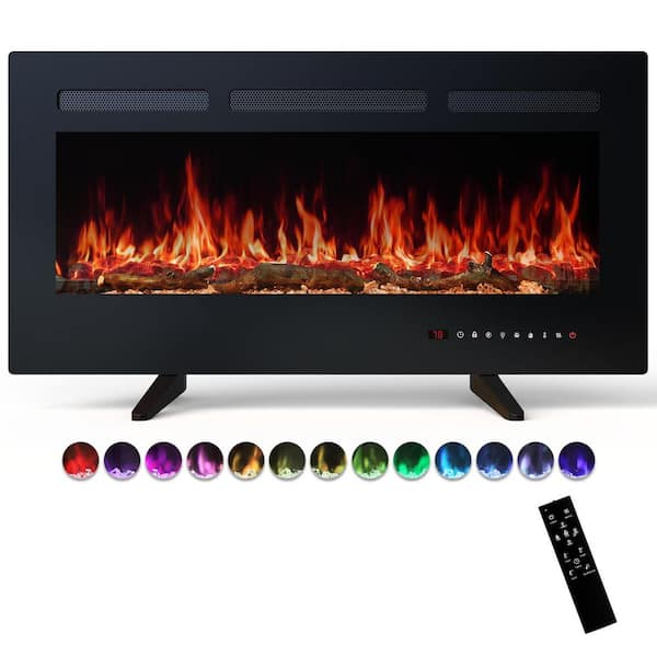 Classic 36 in. 1500W Electric Fireplace Insert Adjustable Flame Effect with Remote & Touch Panel Control