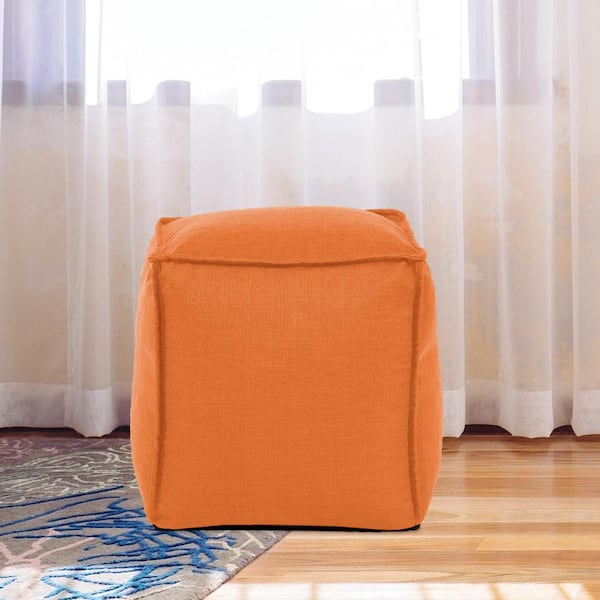 Round Faux Leather Collapsible Ottoman Pouf with Storage (No Filler)  NY1202T - The Home Depot