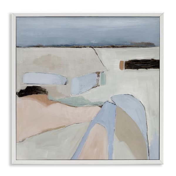 Stupell Industries Organic Neutral Landscape by Jacob Q White Framed Abstract Giclee Art Print 24 in. x 24 in.