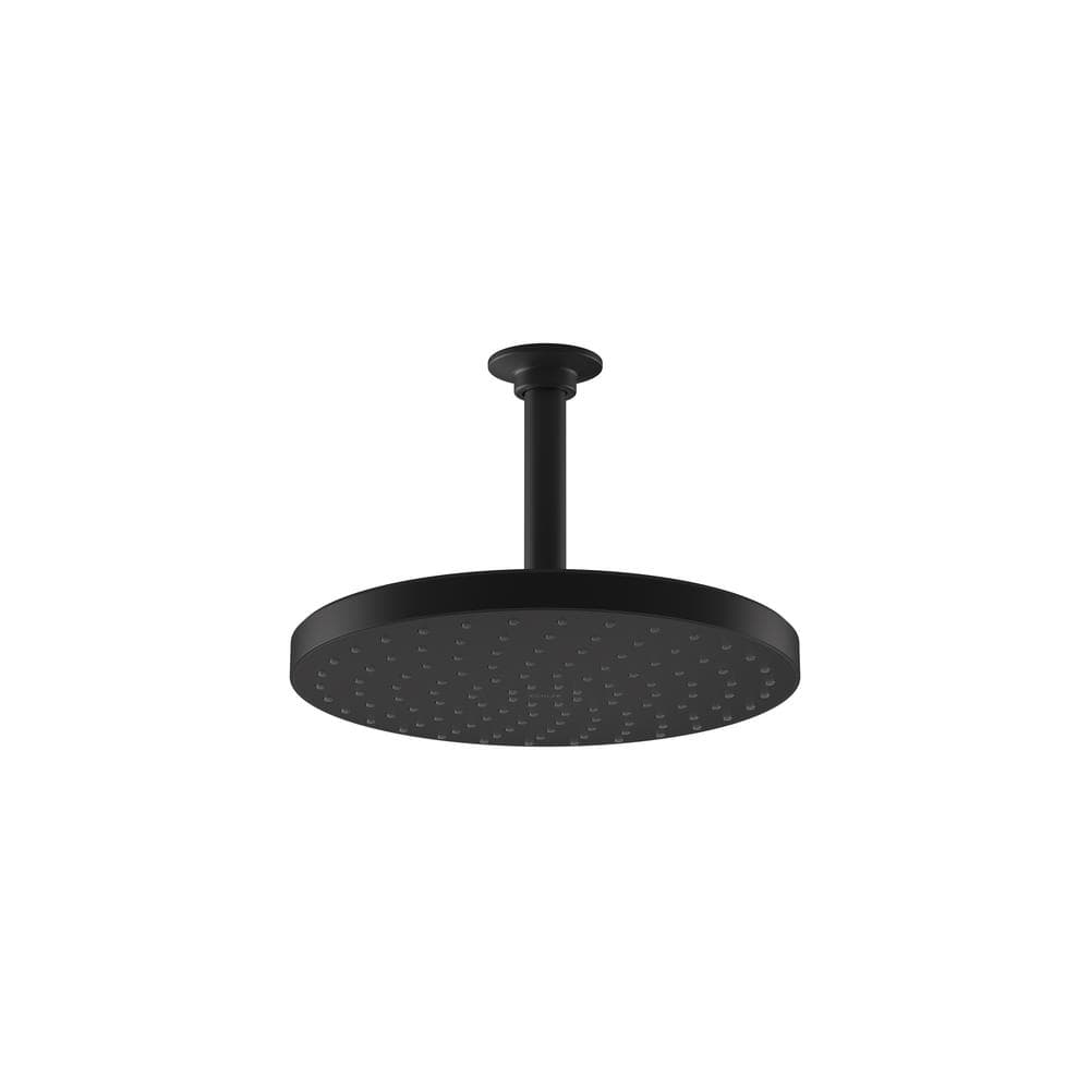 Matte Black 10" Ceiling or Wall Mounted Rain Shower Head