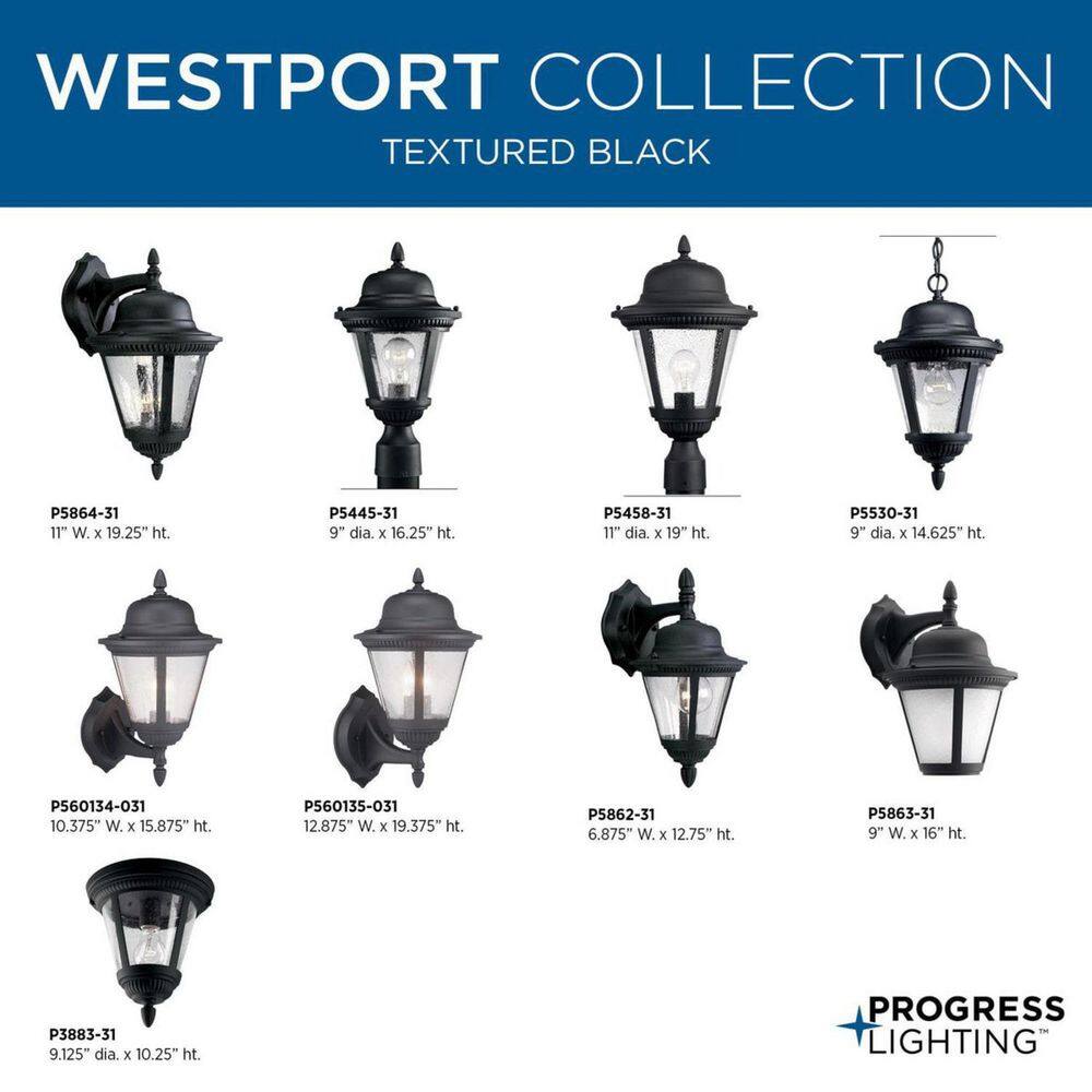 Westport Black and Bronze 19" Outdoor Wall Lantern