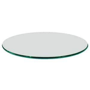 30 in. Clear Round Glass Table Top, 1/2 in. Thickness Tempered Ogee Edge Polished