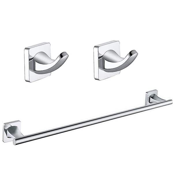 ruiling 3 -Piece Bath Hardware Set with Mounting Hardware in Polished Chrome