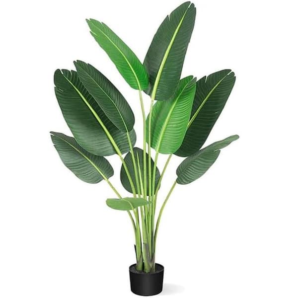 5 ft. Artificial Bird of Paradise Fake Palm Banana Tree Decor Faux Plants