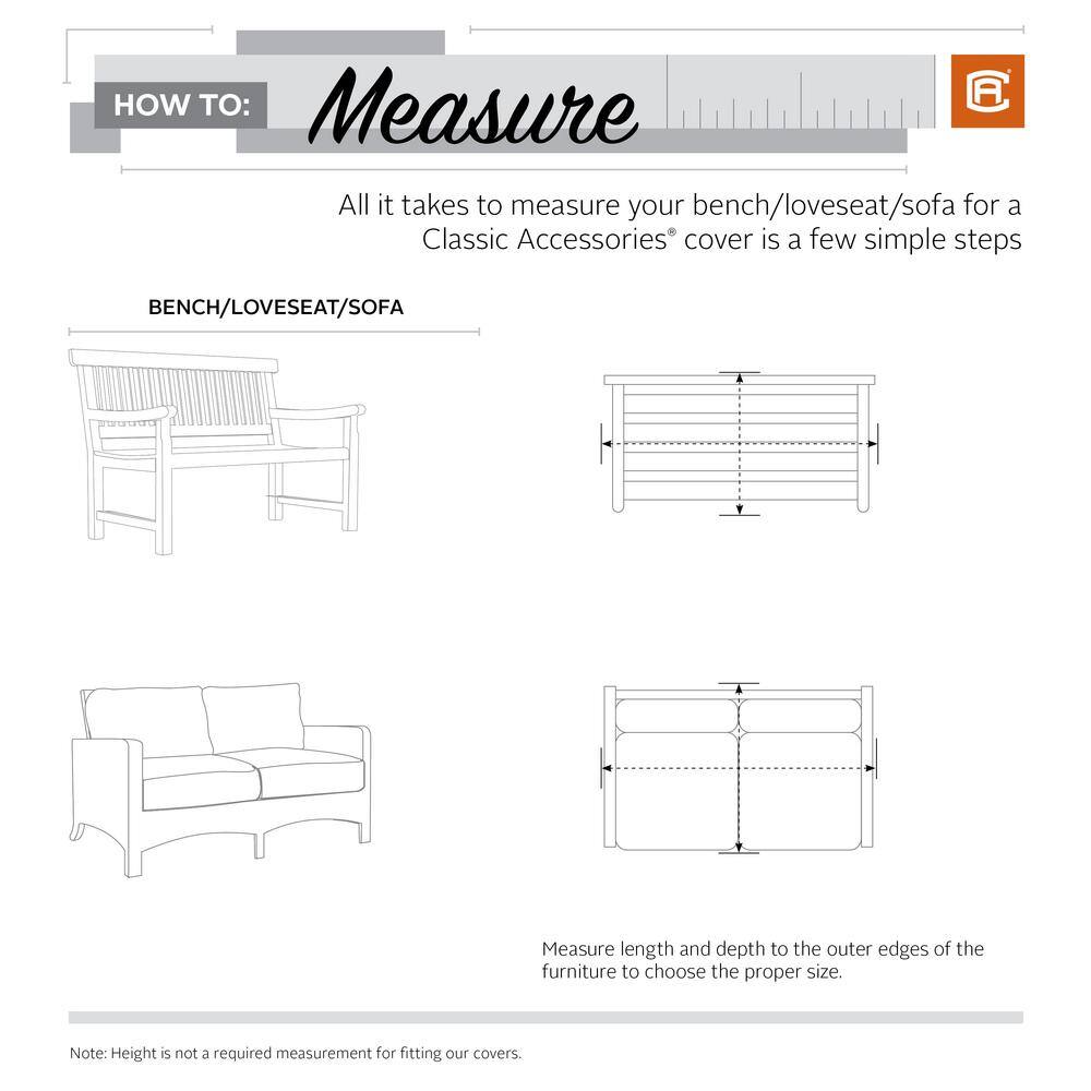 Medium Tan and Brown Polyester Patio Bench Cover with Elastic Hem