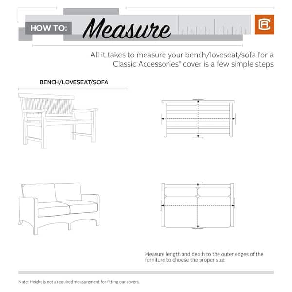 Veranda Water-Resistant 50 Inch Patio Bench Details about   Classic Accessories,70992 