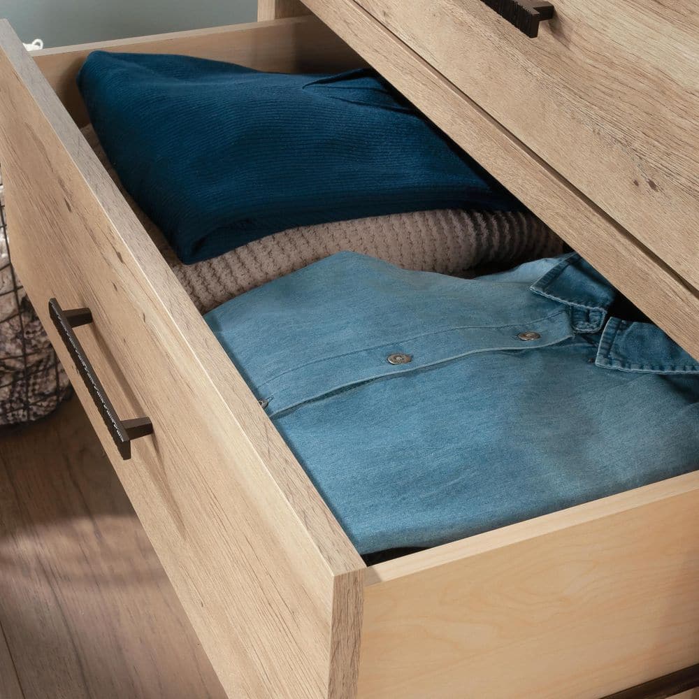 Prime Oak Double Dresser with Six Drawers
