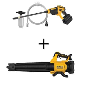 20V MAX 550 PSI 1.0 GPM Cold Water Cordless Electric Power Cleanerr with (1) 5Ah Battery and Leaf Blower (Tool Only)