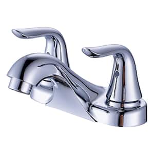 4 in. Centerset 2-Handle Bathroom Faucet with Drain in Chrome