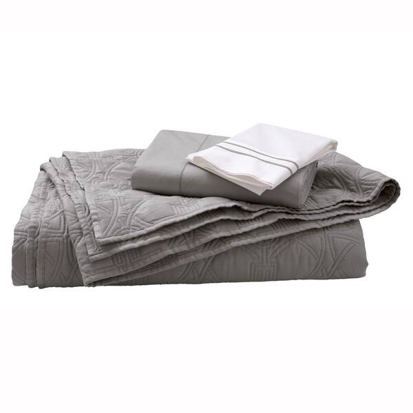 Unbranded Kenna Grant Gray Full with Queen Quilt Set