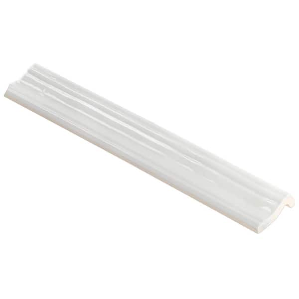 Birmingham Dove Gray 2 in. x 12 in. Ceramic Chair Rail Tile