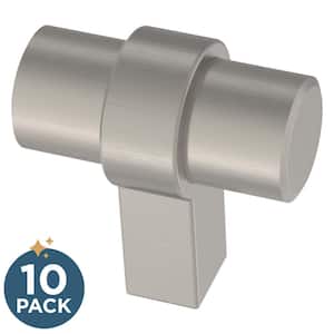 Simple Wrapped Bar 1-1/4 in. (32 mm) Stainless Steel Cabinet Knob (10-Pack)