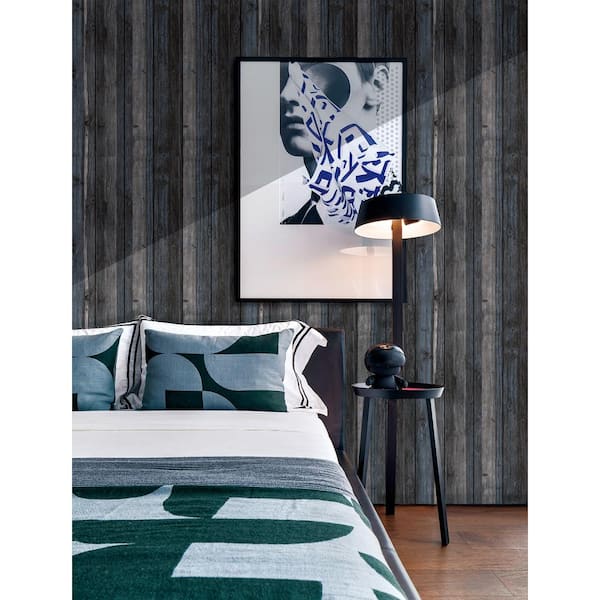 Falkirk Jura III 1/4 in. x 28 in. x 28 in. Peel & Stick Blue Beige Faux Wood PE Foam Decorative Wall Paneling (10-Pack)