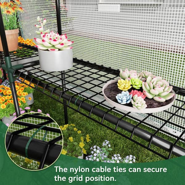 Gardenbee 96.9 in. L x 11.8 in. W x 45.3 in. H 3-Tier Stable Gardenbee 96.9 in. L x 11.8 in. W x 45.3 in. H 3-Tier Stable