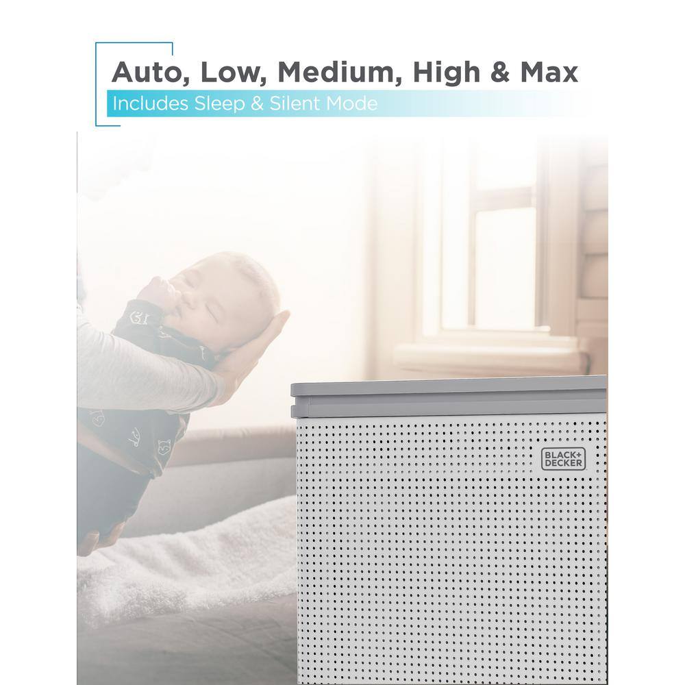 White Energy Star Ionic HEPA Air Purifier with UV Technology