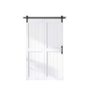 Assembled 44 in. x 84 in. Solid Core White MDF Covered with Water-Proof PVC Surface Bi Fold Door with Hardware Kit