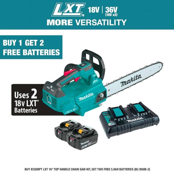 LXT 16 in. 18V X2 (36V) Lithium-Ion Brushless Battery Top Handle Chain Saw Kit (5.0Ah)