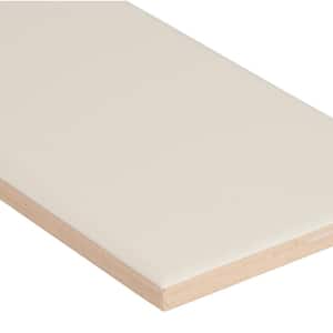 Almond Glossy Bullnose 3 in. x 6 in. Glossy Ceramic Floor and Wall Tile (44 lin. ft./Case)