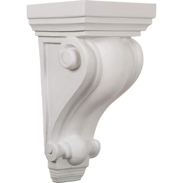 Ekena Millwork 7-3/4 in. x 6-1/2 in. x 14-1/4 in. Primed Polyurethane Devon Corbel